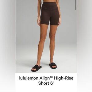 Lululemon Align High-Rise Short 6” Espresso